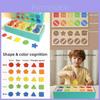 Wooden Montessori Shape Sorting Blocks With Color Recognition For Early Learning