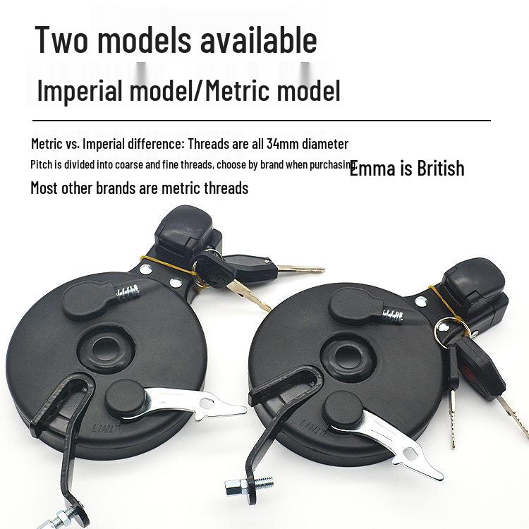 Aima Electric Bicycle Rear Expansion Brake with Lock and Pads for Metric/Inch Models