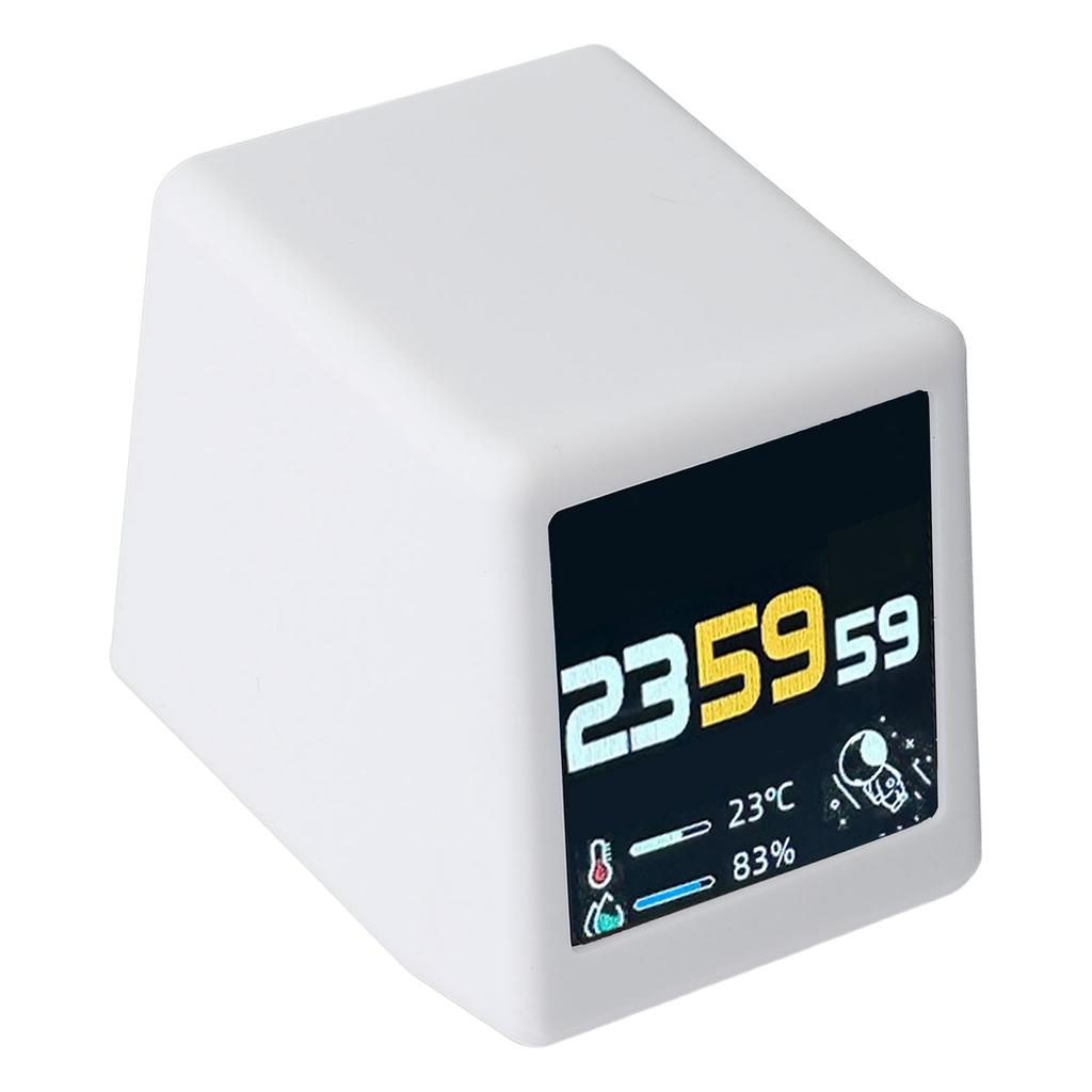 WiFi Clock for Desk Decor, Digital Clock, Wther, Stock Ticker, Photo Slideshow, Multifunctional Touch Manipulation Wther Thermometer, Sy Control