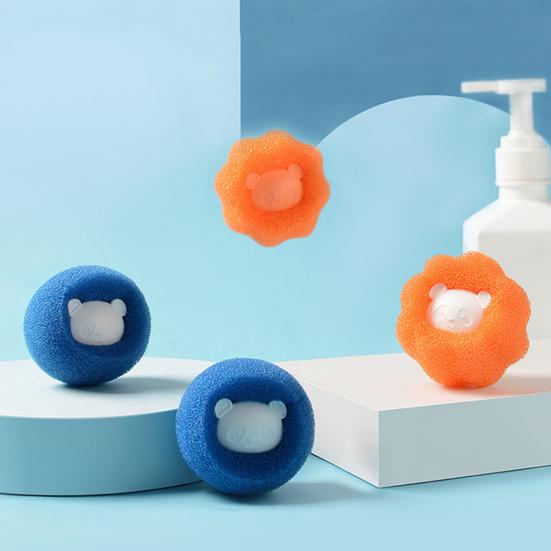 6Pcs Laundry Balls Protective Clothing Pet Hair Remover Reusable Sponge Balls Washing