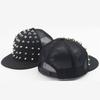 Sunshade Hip Hop Hat Adjustable Baseball Cap Casual Rivet Flat Hat  Men and Women's