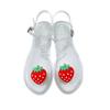Fashion Women Fruit Sandals Transparent PVC Flat Flip-flop Sandal Ladies 2025 Summer Outdoor Fashion Non-slip Buckle Strap Beach Shoes