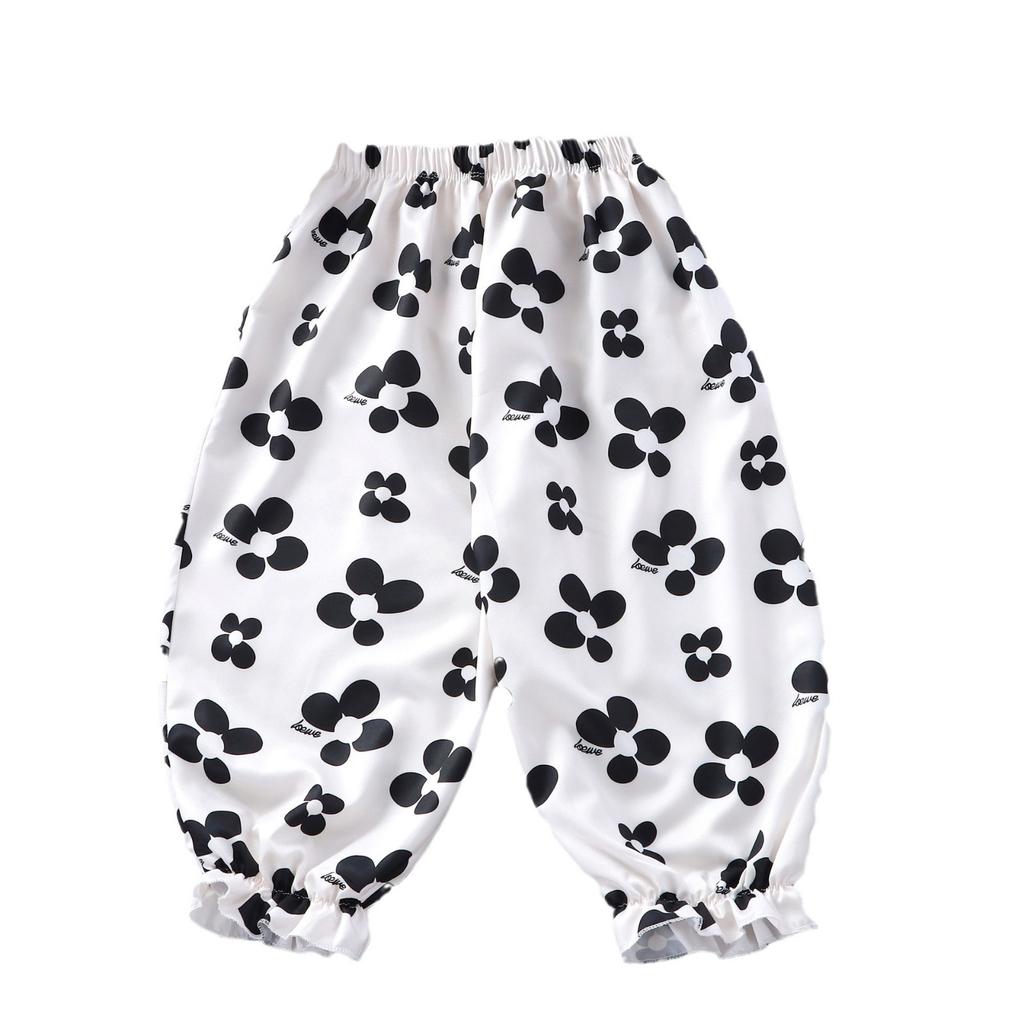 Summer Girls' Lace Pants Versatile Bell Bottoms Baby's Thin Outer Wear Anti-mosquito Pants Bloomers