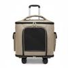 Portable Pet Carrier Quiet Wheels Cat Suitcase Large Capacity Travel