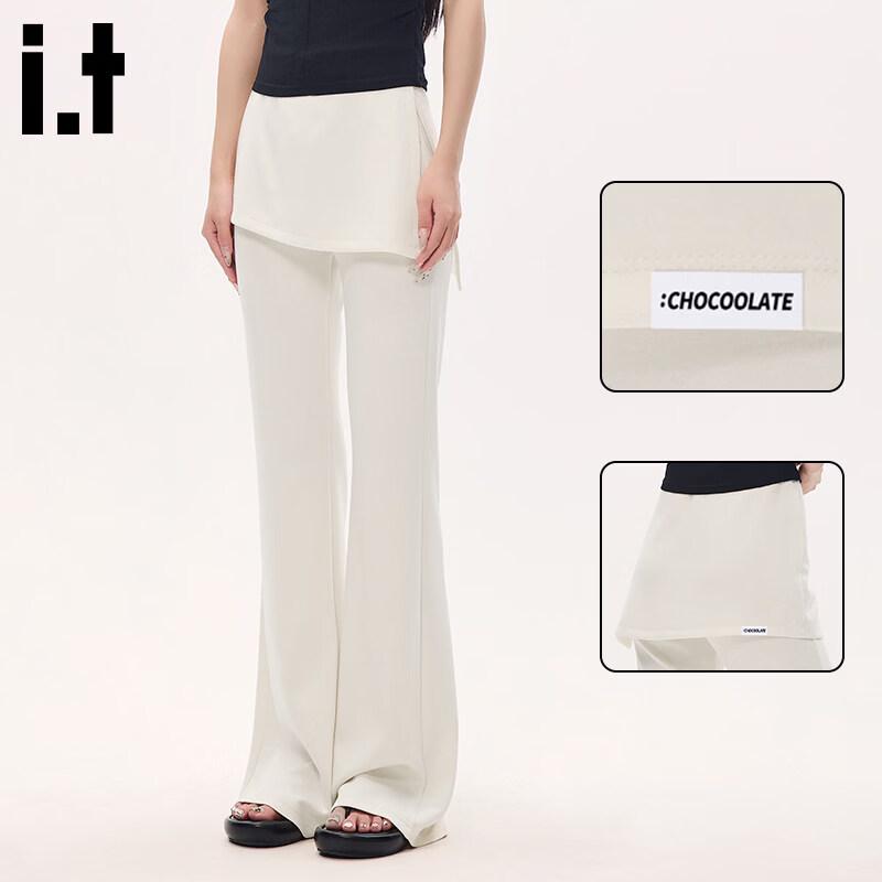 :CHOCOOLATE High-Waist Micro-Flare Casual Pants