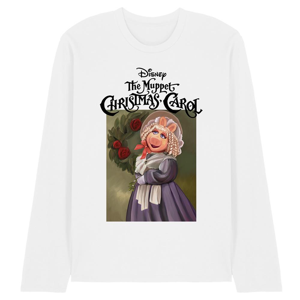 The Muppets Unisex Adult The Christmas Carol Miss Piggy Long-Sleeved T-Shirt
