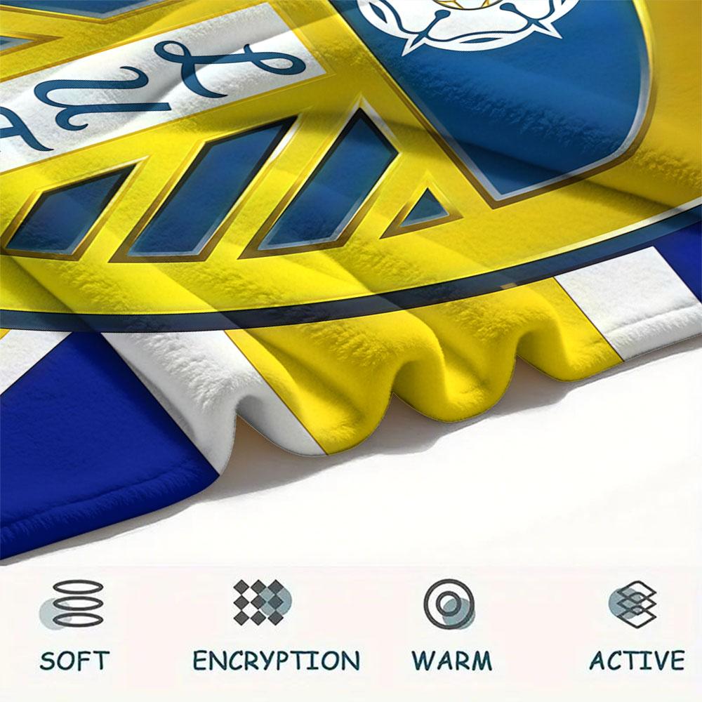 1PC Leeds United Patterned Flannel Blanket Suitable For All Seasons for Home Decor Warmth and Comfort Gifts Holiday Present