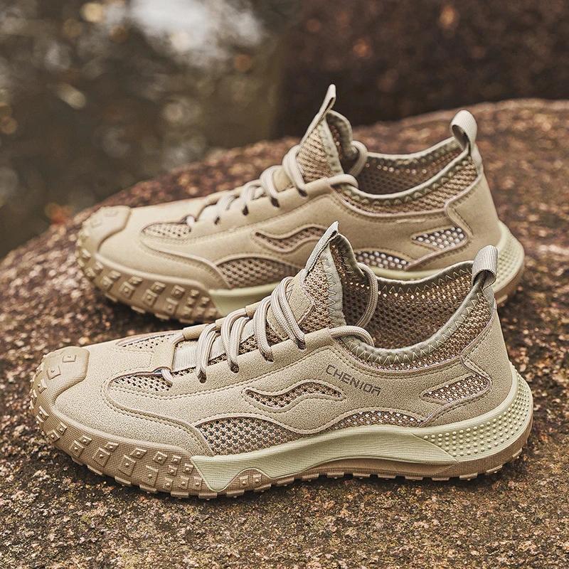 Scarpe casual in rete traspiranti e versatili per uomo, scarpe da lavoro estive antiscivolo per uomo, scarpe da lavoro per uomo