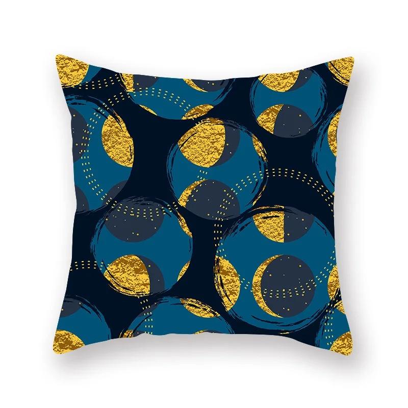 Retro Blau Einfacher Druck Kissenbezug Auto Ornamente Büro Wohnzimmer Zuhause Kissenbezug