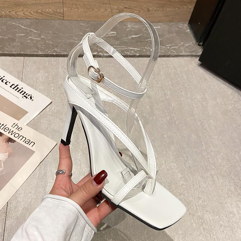 Fashion New Gladiator Sandals High Heels Women Fall Best Street Look Females Square Head Open Toe Clip-On Strappy Shoes