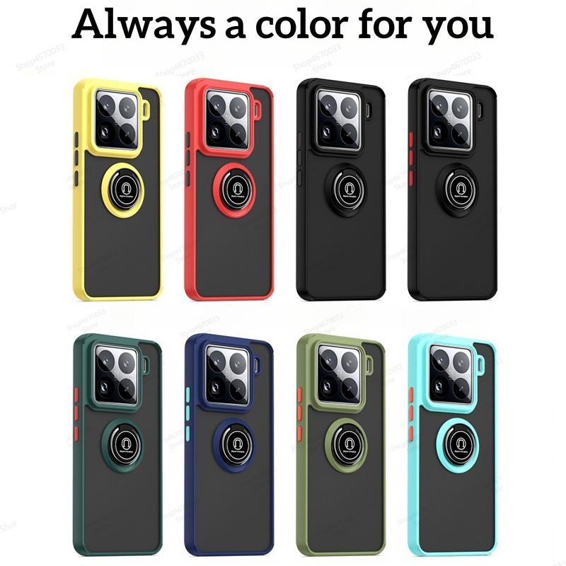 Matte Armor Magnetic Phone Case For Xiaomi 15 14T 14 13T 13 12T Pro 14 13 Ultra Ring Holder Cover For Xiaomi 13 12 11 Lite Funda