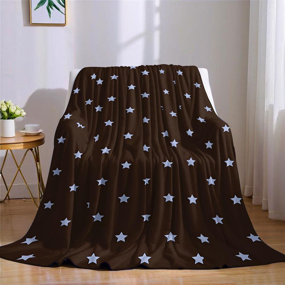 Einheitliches Sternengitter Flanelldecke Warm Weich Halloween Weihnachten Sofa Warm Gemütlich Dekoratives Dekor Geschenk für Alle Jahreszeiten