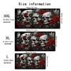 Halloween Skull Floral Mouse Pad XXL Large Anti-Slip Rubber Esport Gaming MousePad Durable Seam Edge Office Gamer Long Desk Mat