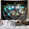Electric Monster Truck Art Printed Tapestry, Wall Hanging,Livingroom, dormitory, Large Wall Decor, Fabric Decor Fan Birthday Gifts