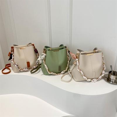 Damentasche Mode Umhängetasche Textur Pu Bucket Bag Nische Vielseitige Kette Messenger Bag Tide