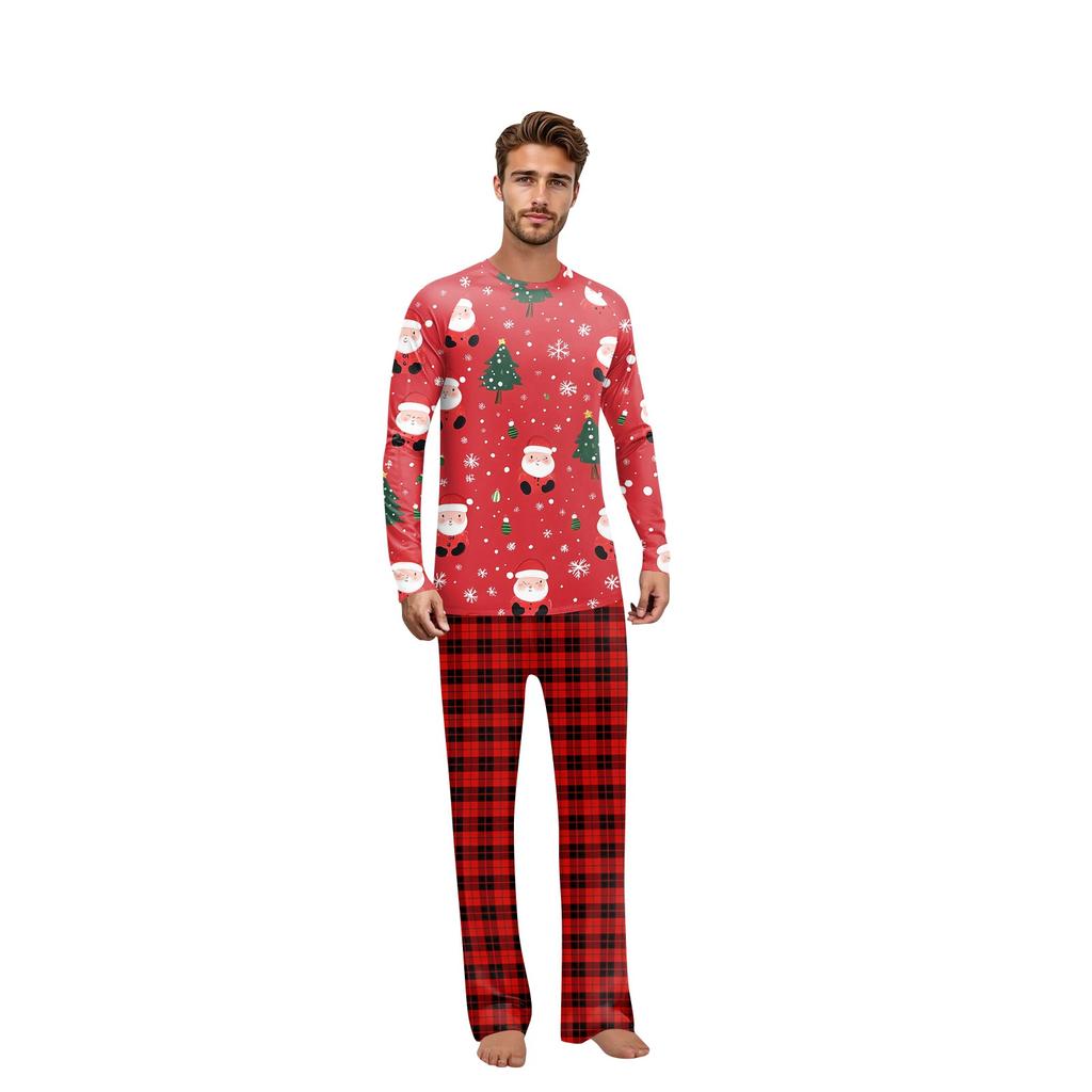 Christmas Prints Family Matching Long Sleeve Tops+Pants Set Family Matching Sets