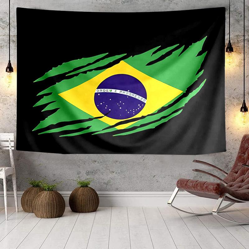 Brazil Printed Tapestry, Wall Hanging,Livingroom, dormitory, Large Wall Decor, Fabric Decor Fan Birthday Gifts