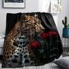 Leopard Print Flannel Blanket, High quality Comfortable for All Seasons, Home Decor, Warmth and Comfort, Perfect for Christmas Gifts