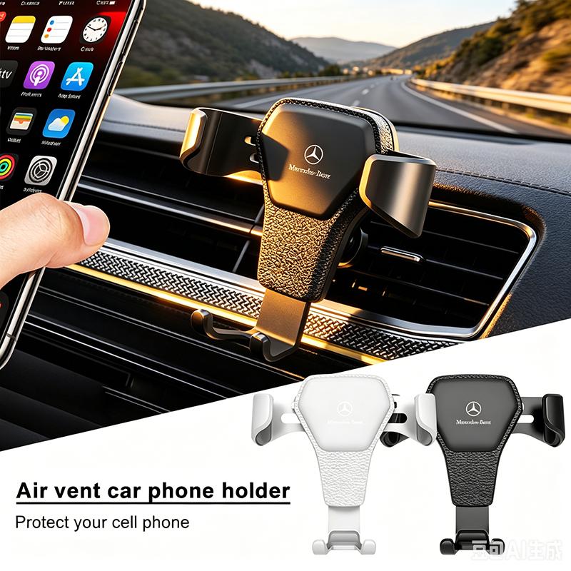 bypm4 1PCS Car GPS Bracket Gravity Type Mobile Phone Holder Car Stickers For Mercedes Benz Vito W638 W639 W447 W168 W169 W176 W177