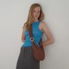 Buckle Stripe Bag (Brown)