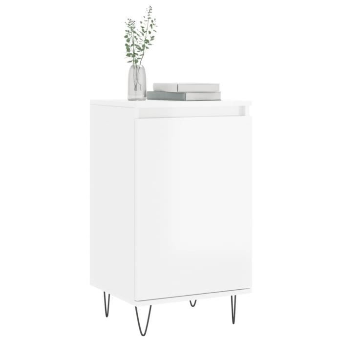 VidaXL Buffets 2 pcs blanc brillant 40x35x70 cm bois d'ingénierie 831057