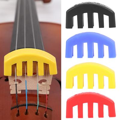 Rubber Violin Mute Silencer For 4/4 3/4 1/2 Violino Practice Accessories