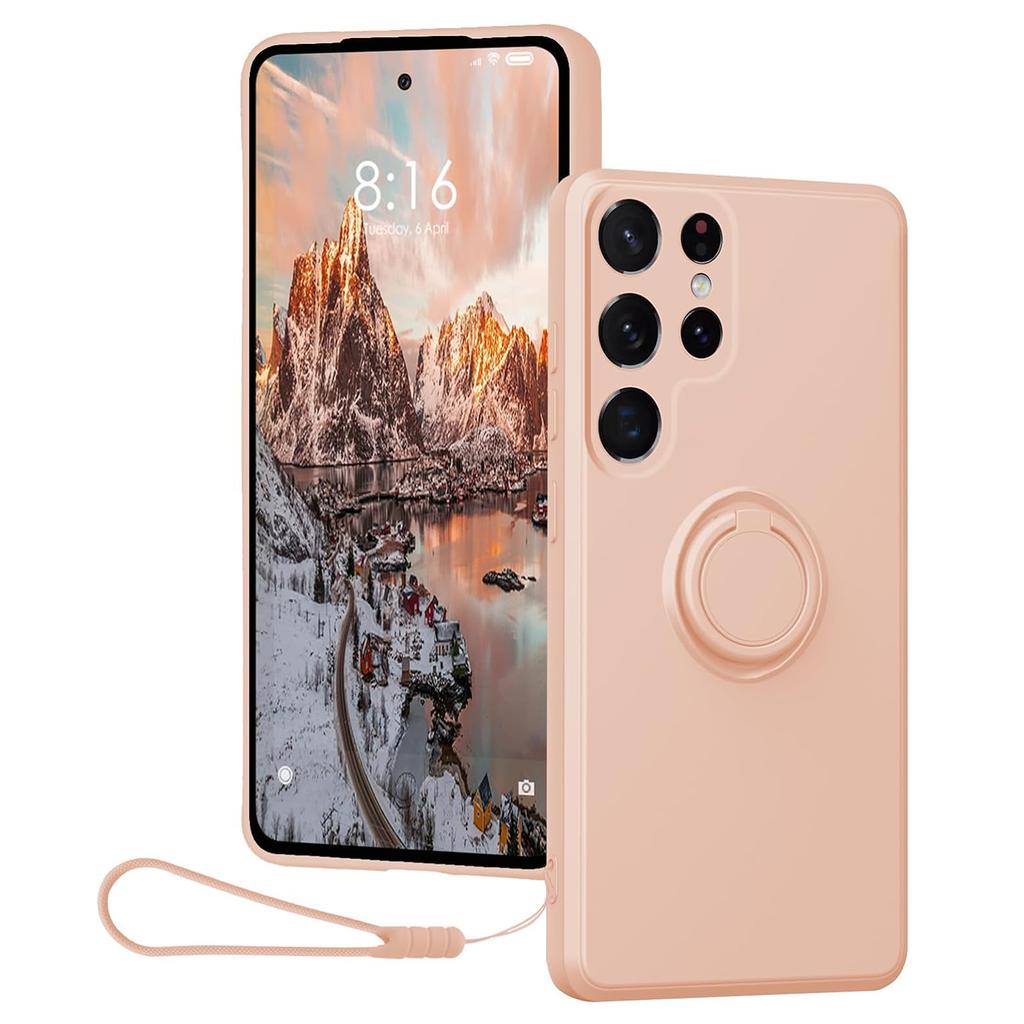 For Samsung Galaxy S24 Ultra Case with Strap Ring Holder Kickstand Phone Cover