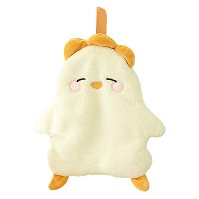Animal Hand Towel Soft Cute Wall Mounted Dish Cloth Hand Dry Towel for Kitchen Bathroom Chick