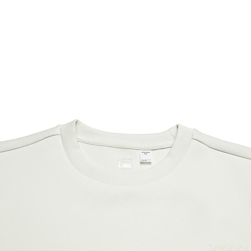 FILA Fitness Sweatshirts Men's White Birch Gray Crew Neck Moderate Regular A51M541205FGY