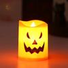 6Pcs Pumpkin LED Candle Light Battery Powered Skull Ghost Spooky Light Halloween Party Decora Ambiance Electronic Candle Lights
