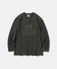 DIAMOND LAYLA Painting Kkaho Long Sleeve T57 Khaki Charcoal