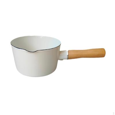 Enamel Milk Pot Induction Cooker Small Cookware Non Stick Stockpot Lightweight Heating 500ml
