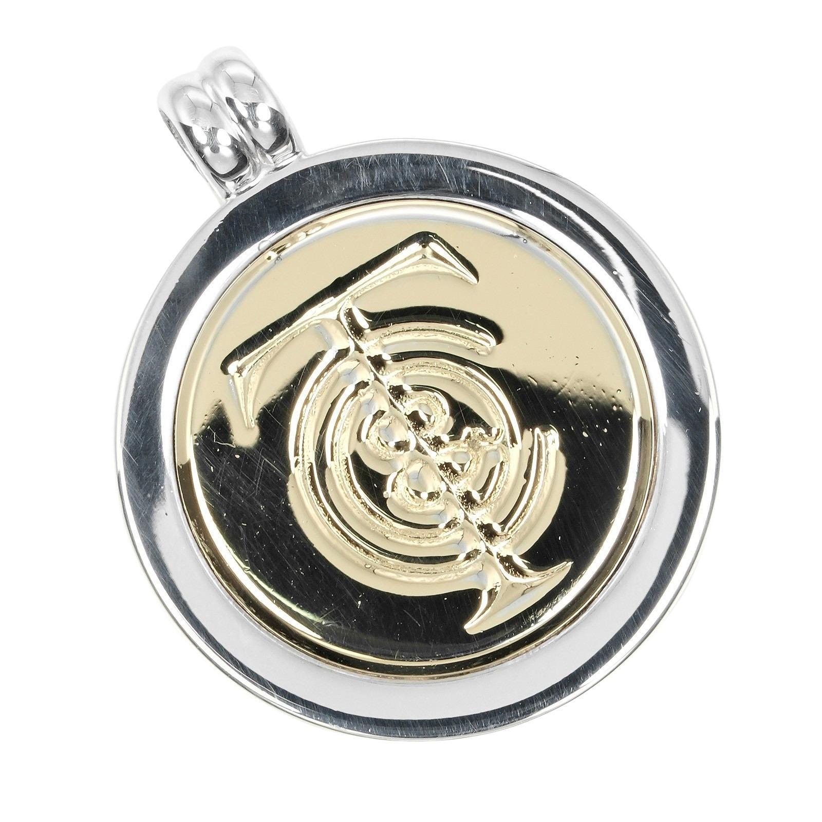 

TIFFANY&Co. T & C coin Pendant top Silver925/K18 yellow gold 11g Women Used