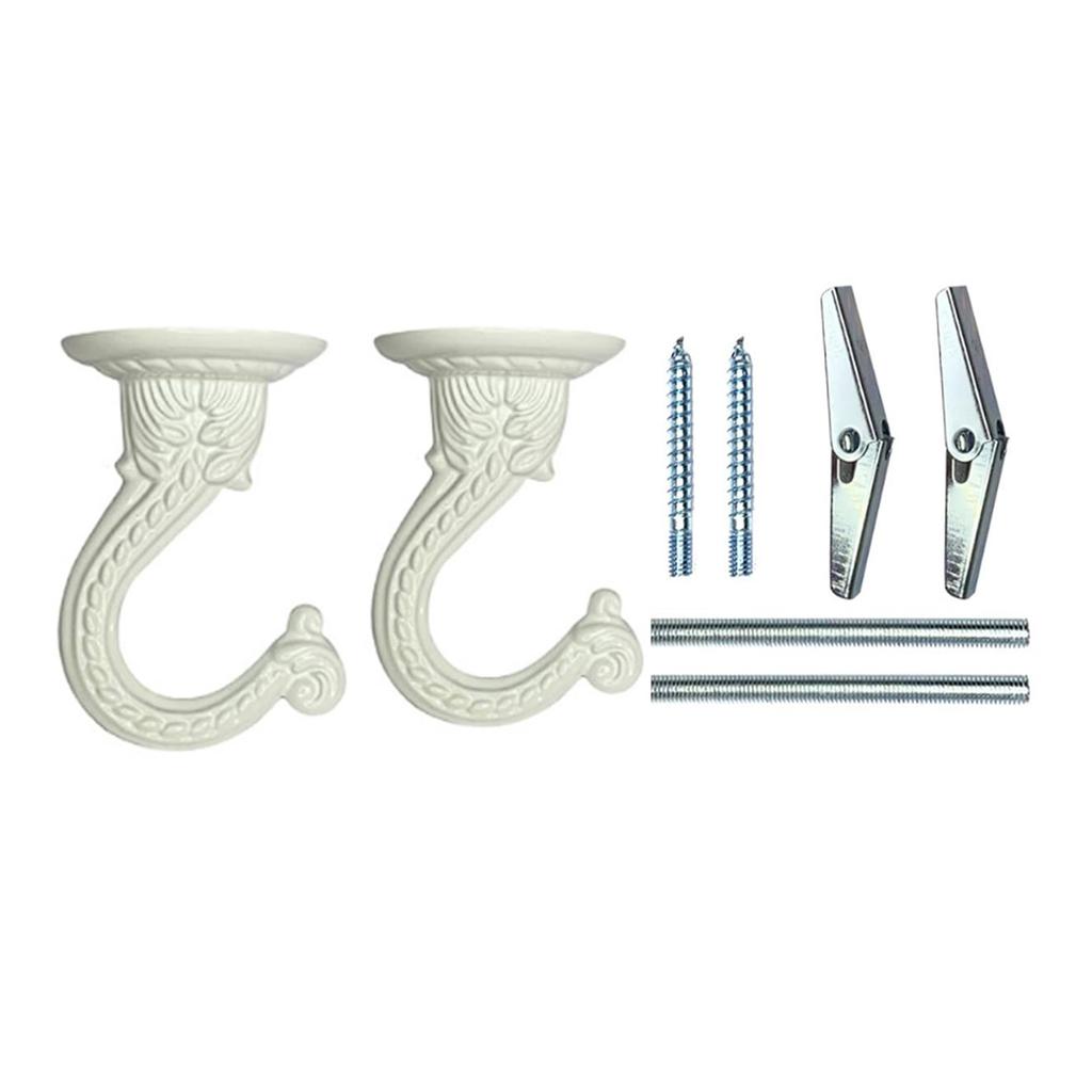 2Pcs Multipurpose and Durable Metal Hooks for Ceiling and Wall Installation Perfect for Home and Store Decorations