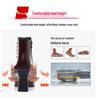 Autumn/Winter 2023 Chunky Heel Ankle Boots - Warm Fleece-Lined Leather Shoes for Middle-Aged Women