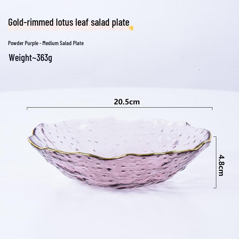 Elegant Glass Lotus Leaf Servingware Collection Medium