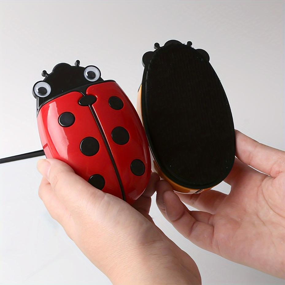 1 Pcs Ladybug Magnetic Pen Holder And Eraser - Dual Purpose Whiteboard Accessory Cartoon Plastic Storage Box