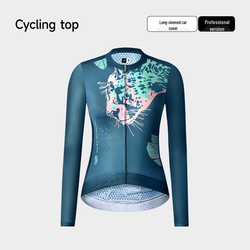 

NUCKILY Women s Long Sleeve Cycling Jersey - Breathable Slim Fit with Sun Protection for Spring/Autumn Rides. Extra Large