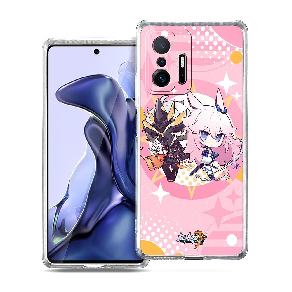 Cute Honkai Impact 3rd Game Phone Case For Xiaomi 14 13 12 Lite Mi 11 11X 13T 12T For Poco X5 X4 X3 NFC F5 F4 M4 Pro 5G Cover