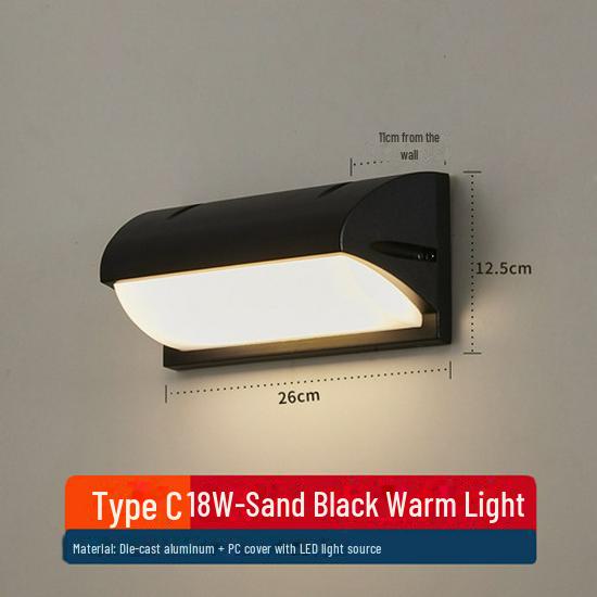 

Ультраяркий светодиодный индукционный настенный светильник для сада, балкона, лестницы и коридора - водонепроницаемое наружное освещение Cool Light 6000K