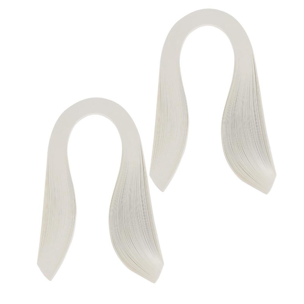 600PCS 3mm Width Quilling Paper Pure Color Ivory White Paper Strips 39cm Length Origami Paper Paper Quilling Art