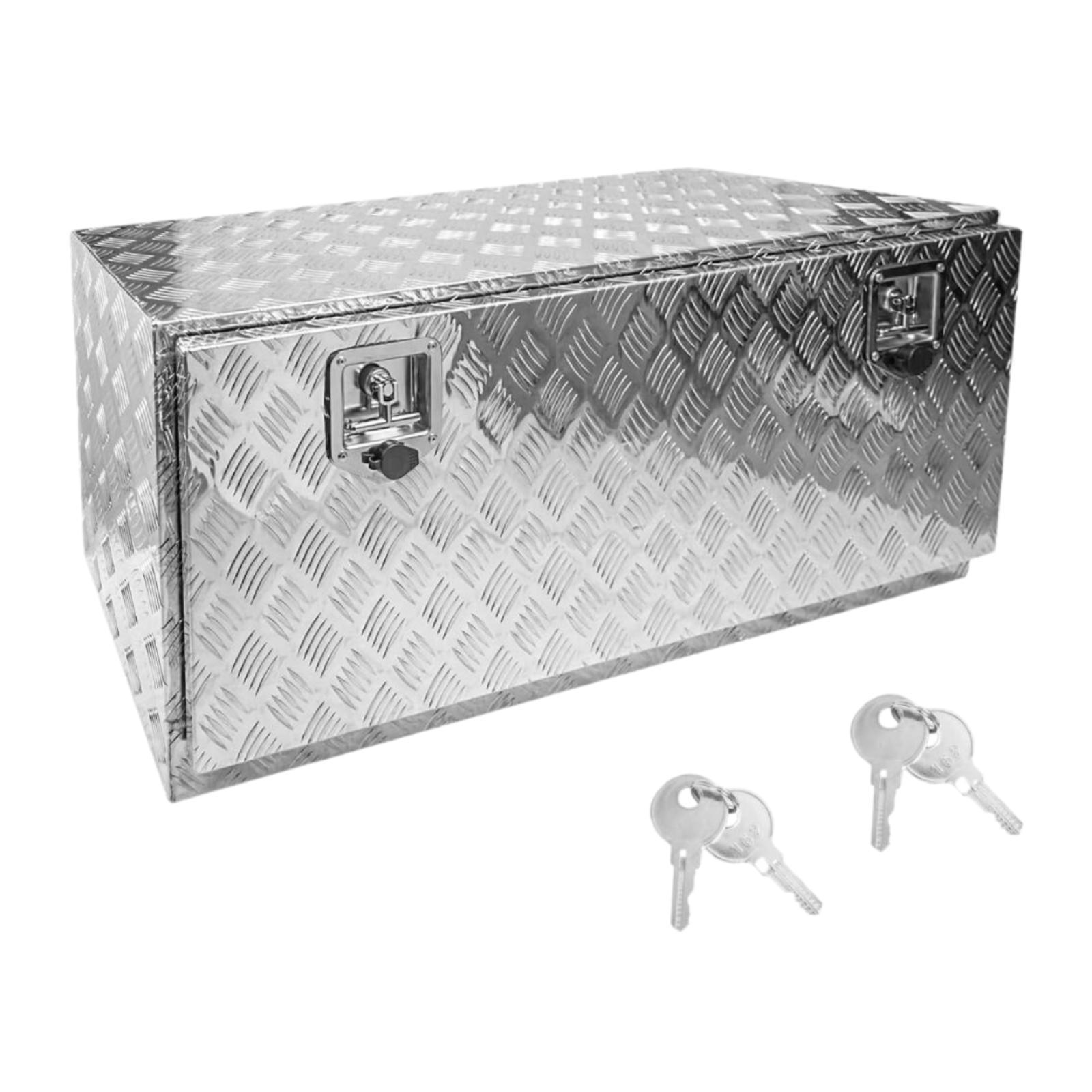 

Trailer Chest Box Underbody Storage Garage Case Gardening Truck Bed Tool Box серебряный