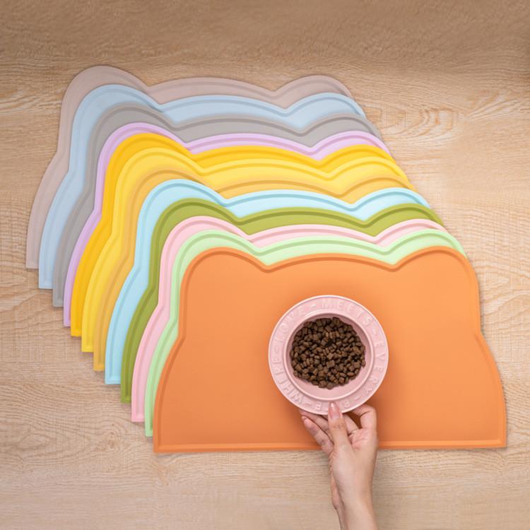 Cat Dog Silicone Pet Placemat With Antislip Waterproof Design For Cats And Small Pets