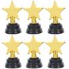 6pcs Mini Gold Star Trophies - Party Favors and Game Prizes for Kindergarten Graduations, Competitions and Rewards