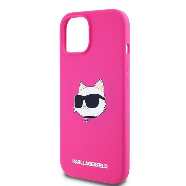 Karl Lagerfeld Klhmp15Mschpplf Iphone15 Plus / 14 Plus 6.7 Różowy/Fuschia Hardcase Silicone Choupette Head Magsafe