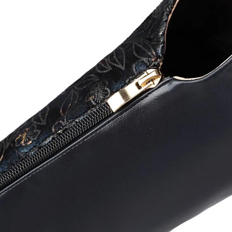 Fashion New Mixed Color Back Zipper Sexy Hot Girl Slim Fit Boots European American Fashion Fashion Show Commuting Over Knee High Boots