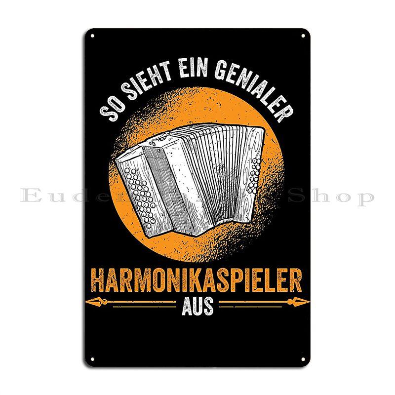 

Harmonica Player Gift Accordion Metal Plaque Poster Garage Painting Funny Plaques Create Tin Sign Poster 20x30cm
