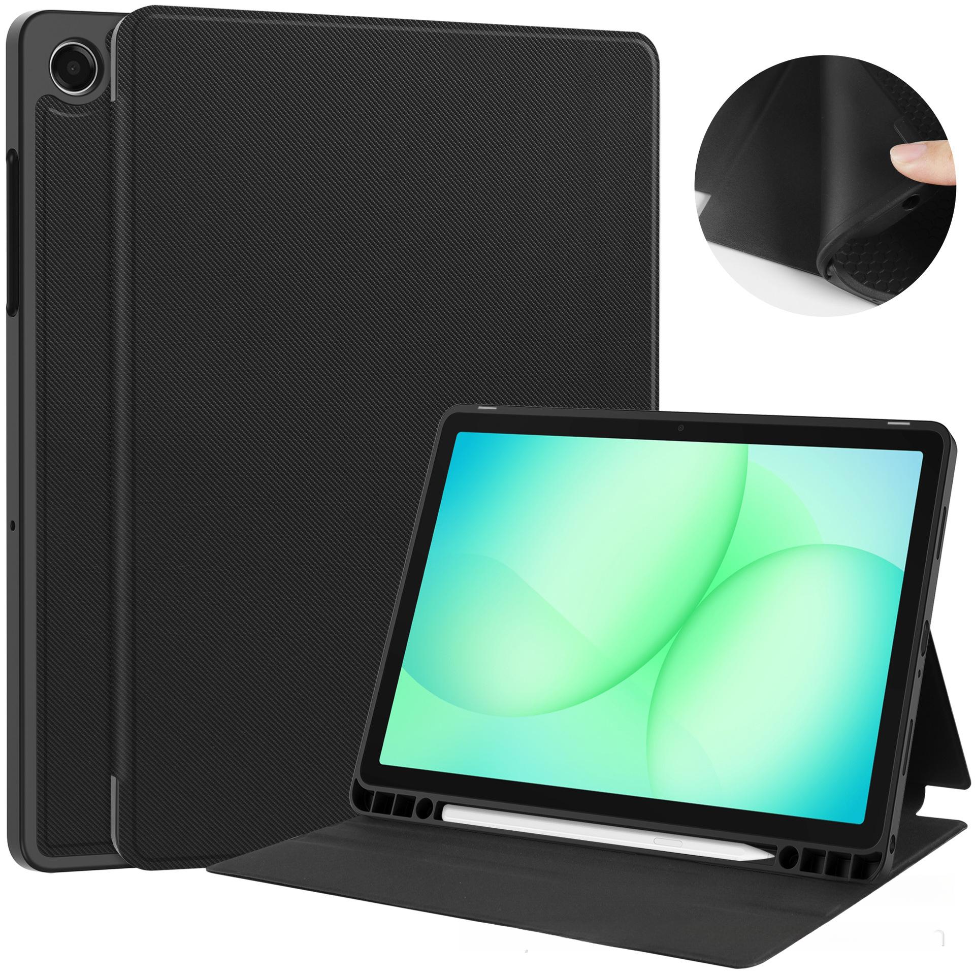 

Tablet Case For Galaxy Tab A11+ 11 SM-X230 Book Stand TPU Pen Slot Cover For Tab A11 11in чёрный