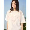 HACR | Harshandcruel Falling Cherry Blossom Loose round Neck Couple Chinese Fad Short Sleeve T-shirt for Men and Women