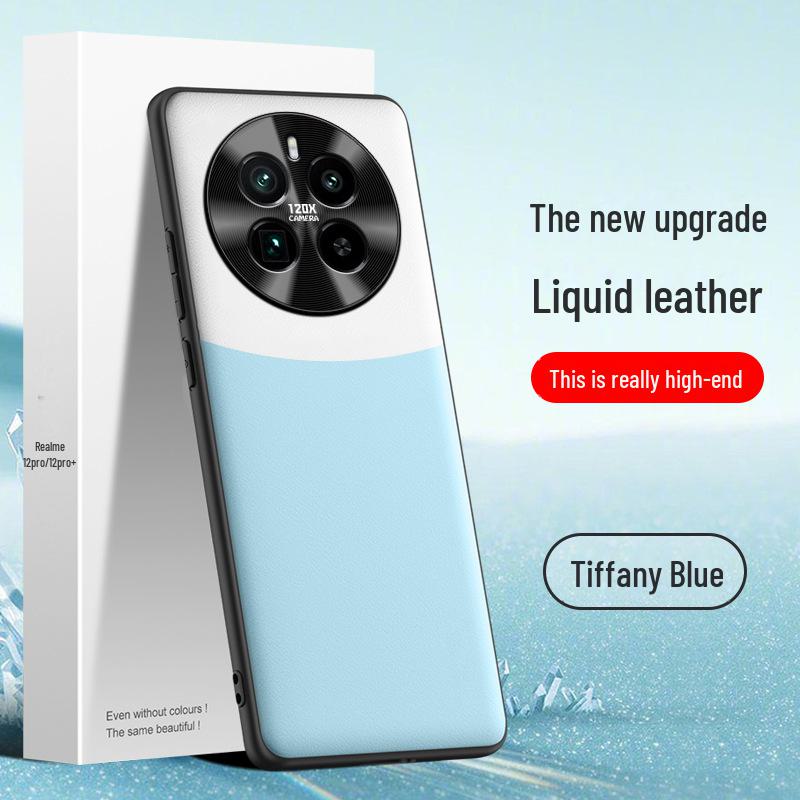 Custodia in pelle liquida per Realme 12pro+: Copertura protettiva anticaduta e anti-incrostazione, spedita singolarmente